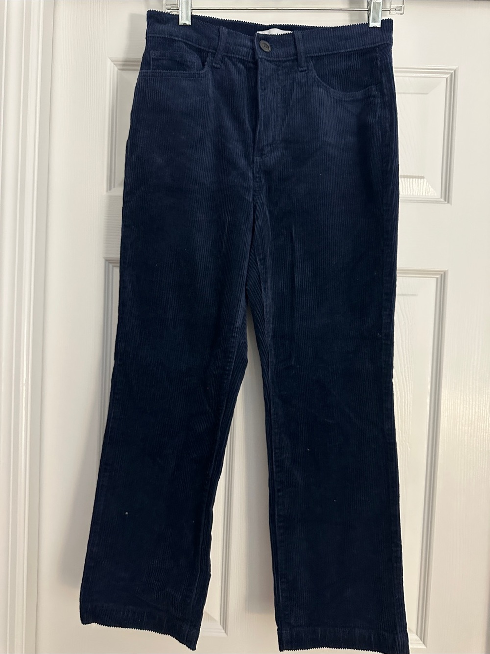LOFT Navy Corduroy Straight-Leg Jeans